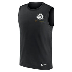 Pittsburgh Steelers Large Logo Lightweight Dri-FIT Muscle Tank Top Black | Nike for Sale