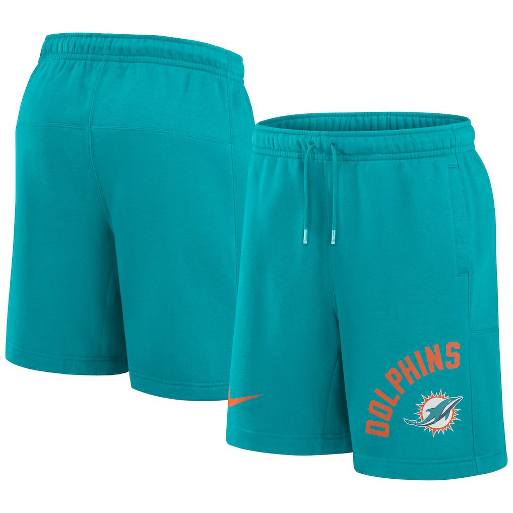 Miami Dolphins Arched Kicker Shorts Aqua | Nike for Sale
