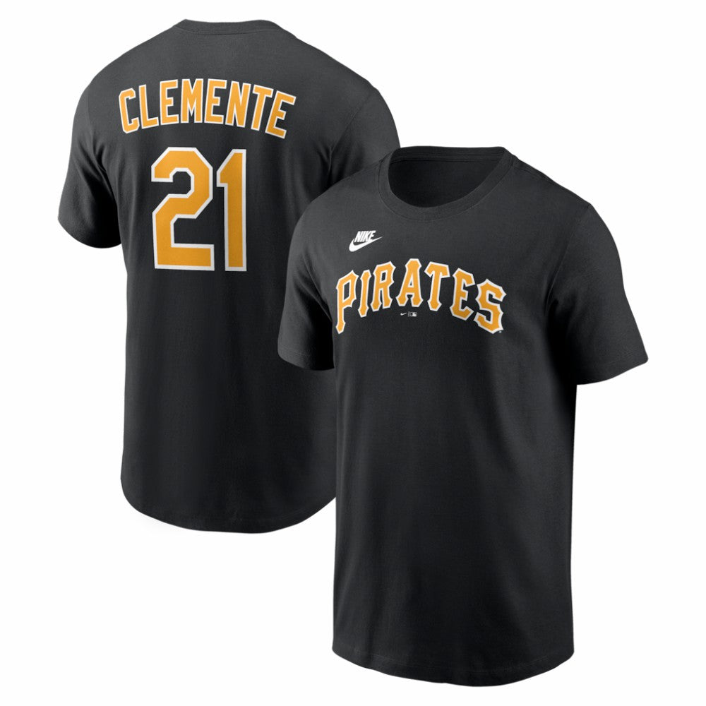 Roberto Clemente Pittsburgh Pirates Nike Cooperstown Collection Name & Number T-Shirt - MLB