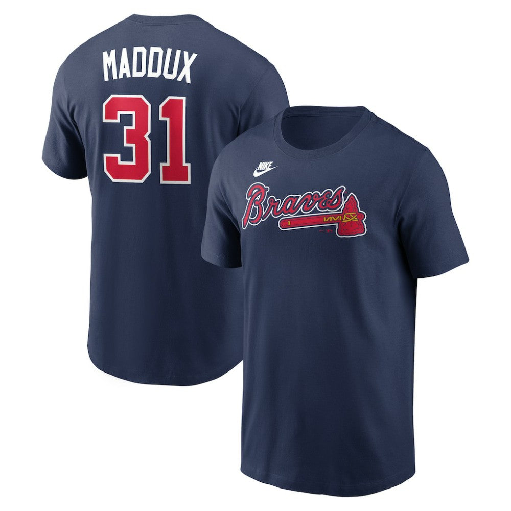 Greg Maddux Atlanta Braves Nike Cooperstown Collection Name & Number T-Shirt - MLB