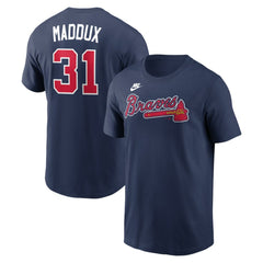 Greg Maddux Atlanta Braves Nike Cooperstown Collection Name & Number T-Shirt - MLB