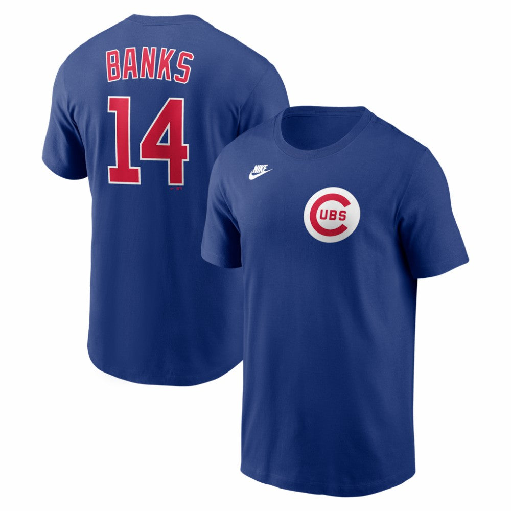 Ernie Banks Chicago Cubs Nike Cooperstown Collection Name & Number T-Shirt - MLB