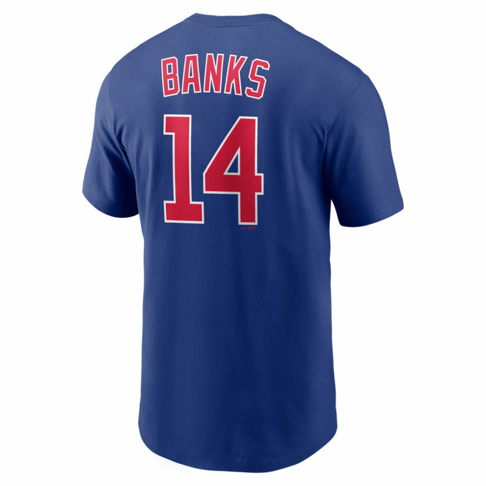 Ernie Banks Chicago Cubs Nike Cooperstown Collection Name & Number T-Shirt - MLB