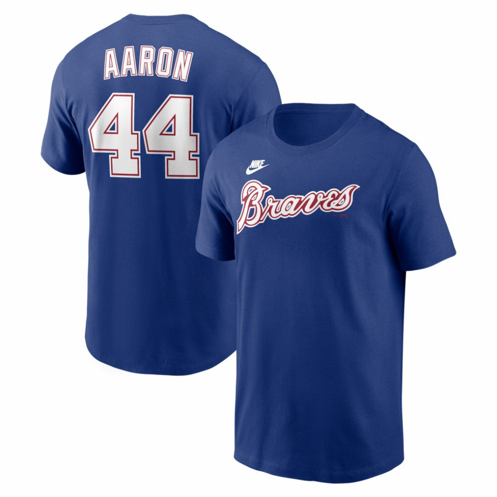 Hank Aaron Atlanta Braves Nike Cooperstown Collection Name & Number T-Shirt - MLB