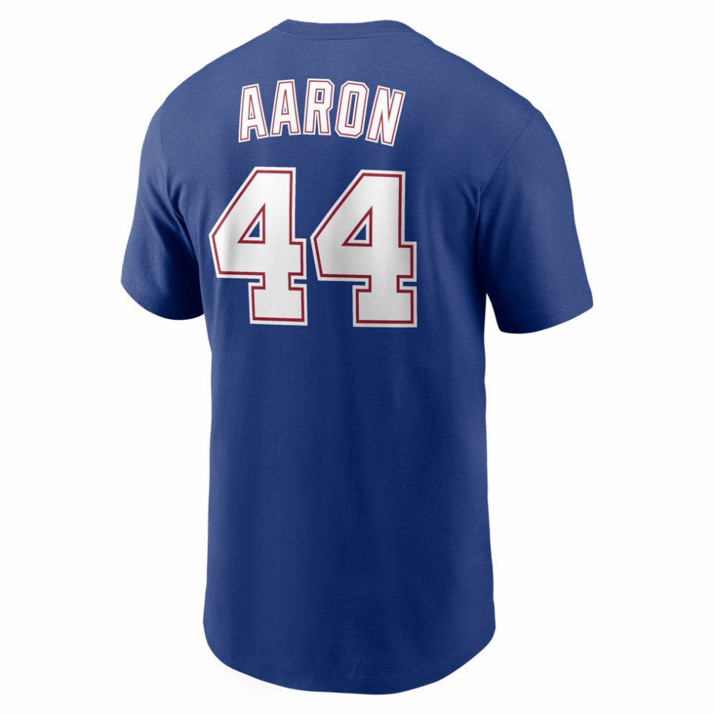 Hank Aaron Atlanta Braves Nike Cooperstown Collection Name & Number T-Shirt - MLB