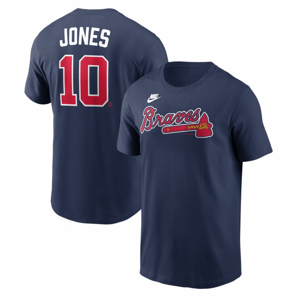 Chipper Jones Atlanta Braves Nike Cooperstown Collection Name & Number T-Shirt - MLB