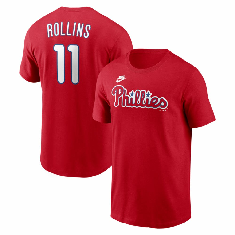Jimmy Rollins Philadelphia Phillies Nike Cooperstown Collection Name & Number T-Shirt - MLB
