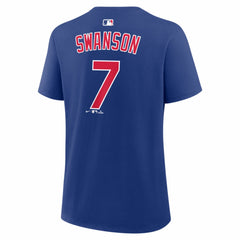 Dansby Swanson Chicago Cubs Nike Women's Name & Number T-Shirt - MLB