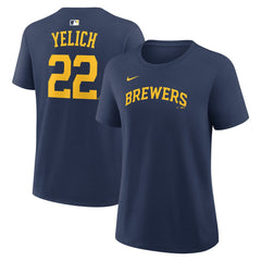 Christian Yelich Milwaukee Brewers Nike Women's Name & Number T-Shirt - MLB