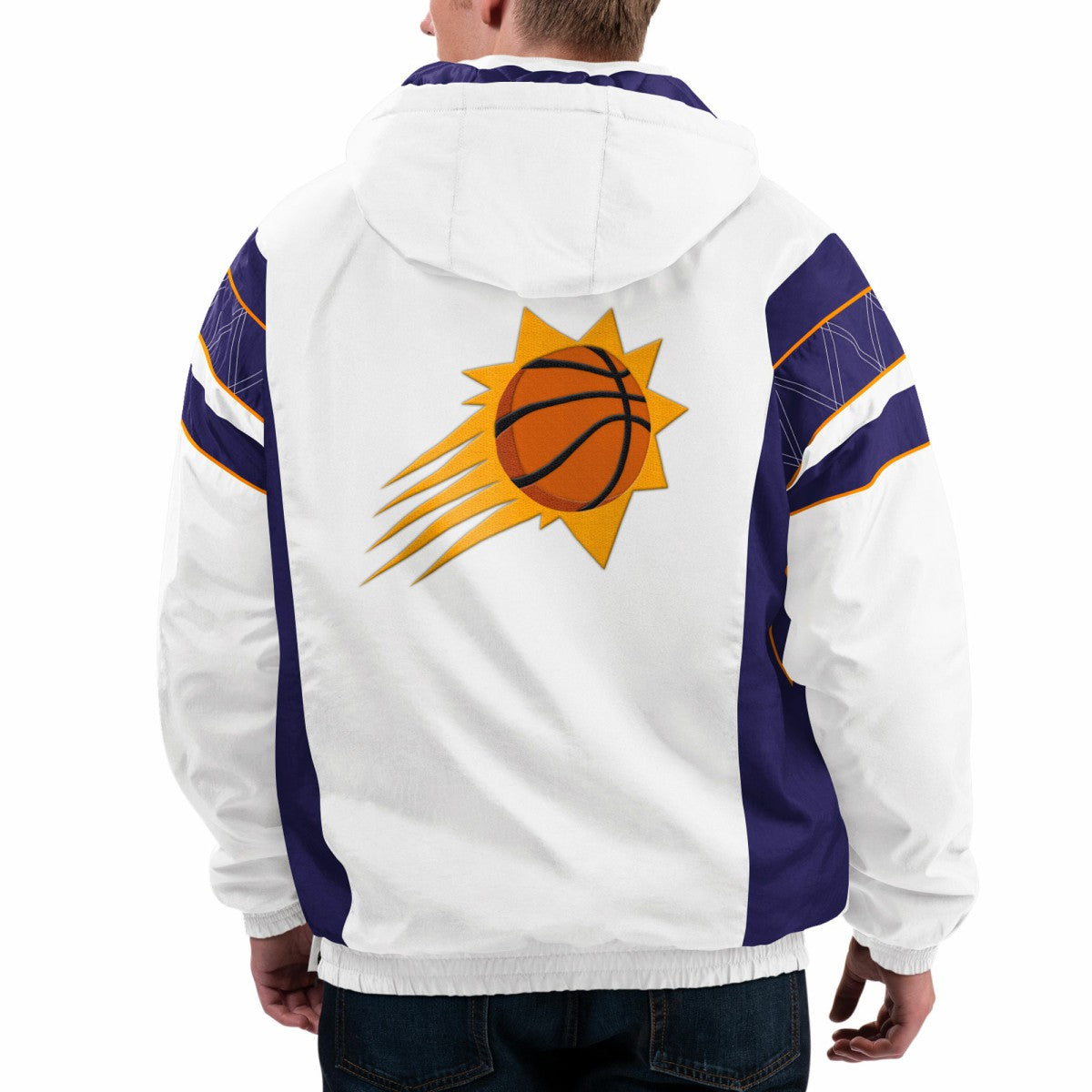 Phoenix Suns Starter Home Team Hoodie Half-Zip Jacket White - NBA