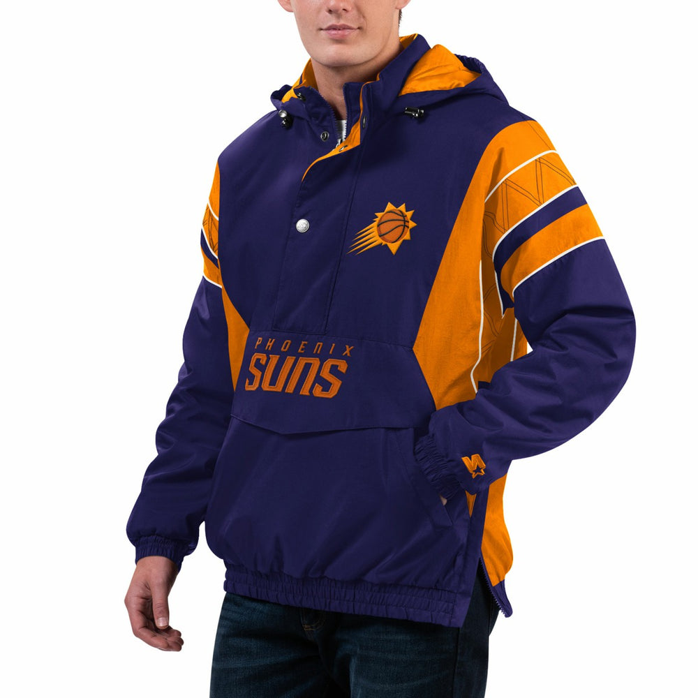 Phoenix Suns Starter Home Team Hoodie Half-Zip Jacket Purple - NBA