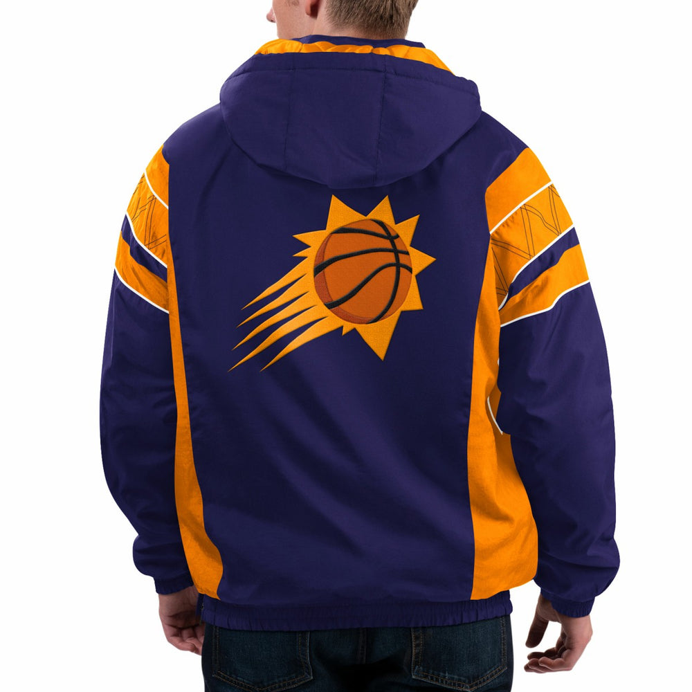 Phoenix Suns Starter Home Team Hoodie Half-Zip Jacket Purple - NBA