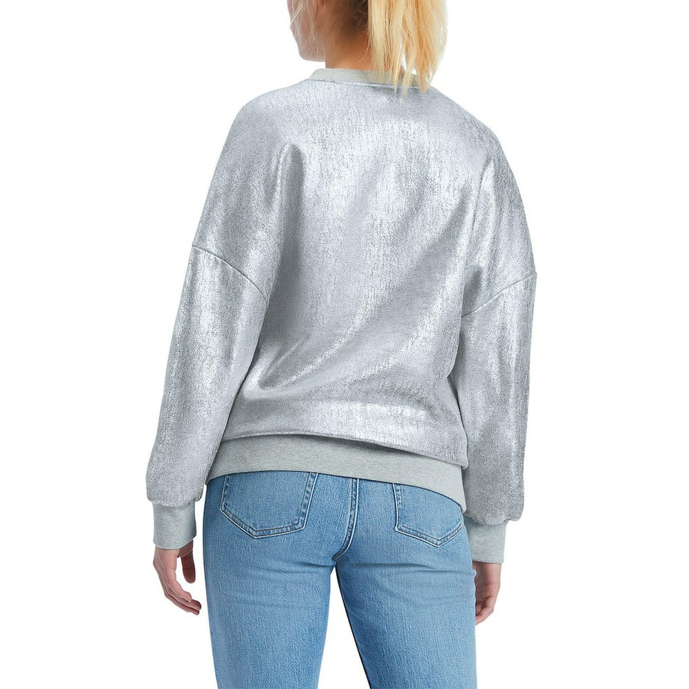 Chicago Bulls Tommy Jeans Women's Tracy Pullover Sweatshirt Silver - NBA