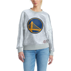 Golden State Warriors Tommy Jeans Women's Tracy Pullover Sweatshirt Silver - NBA