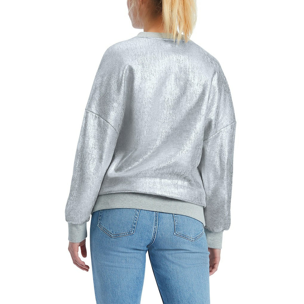 Golden State Warriors Tommy Jeans Women's Tracy Pullover Sweatshirt Silver - NBA