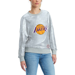 Los Angeles Lakers Tommy Jeans Women's Tracy Pullover Sweatshirt Silver - NBA