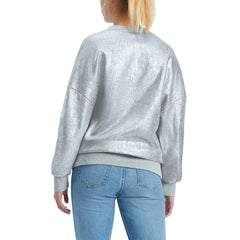 Phoenix Suns Tommy Jeans Women's Tracy Pullover Sweatshirt Silver - NBA