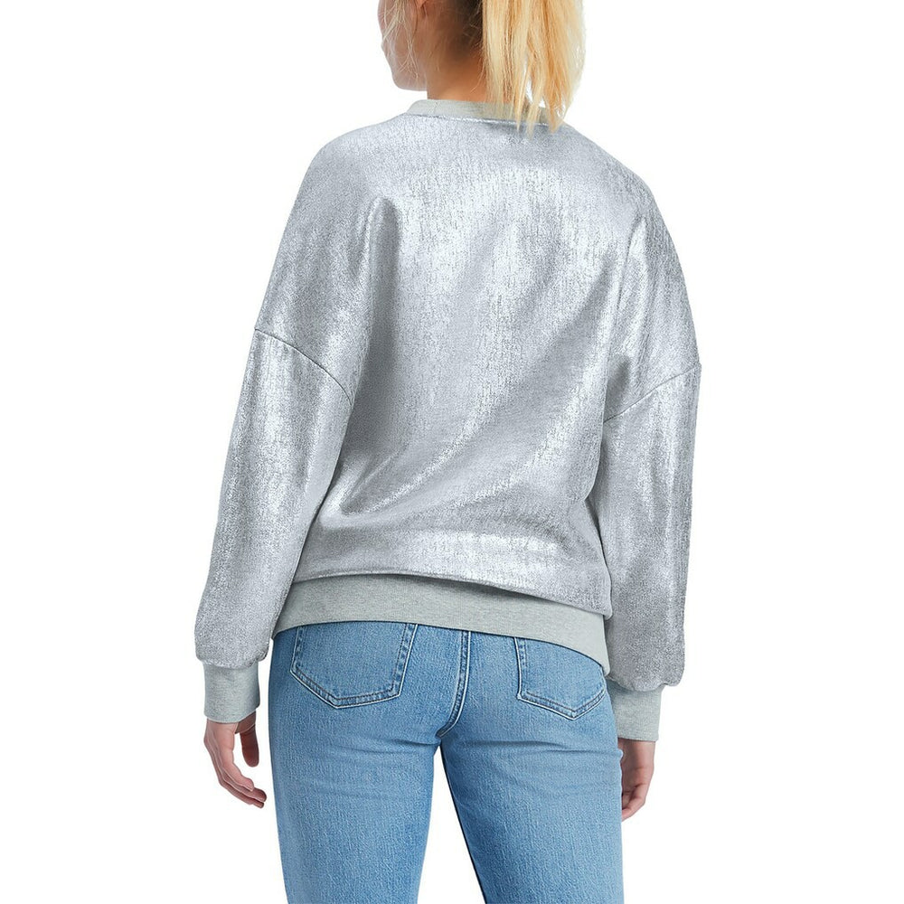 Philadelphia 76ers Tommy Jeans Women's Tracy Pullover Sweatshirt Silver - NBA
