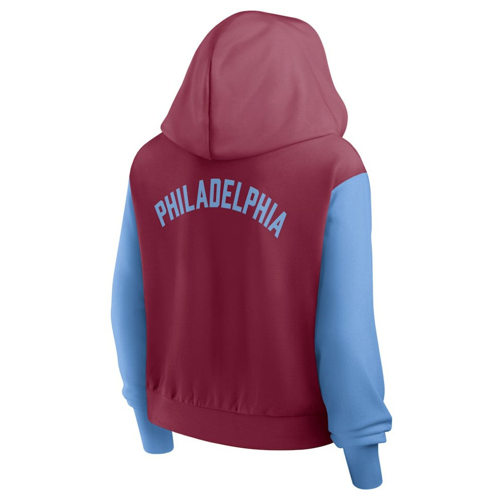 Philadelphia Phillies Nike Women's Cooperstown Collection Cropped Full-Zip Hoodie - MLB