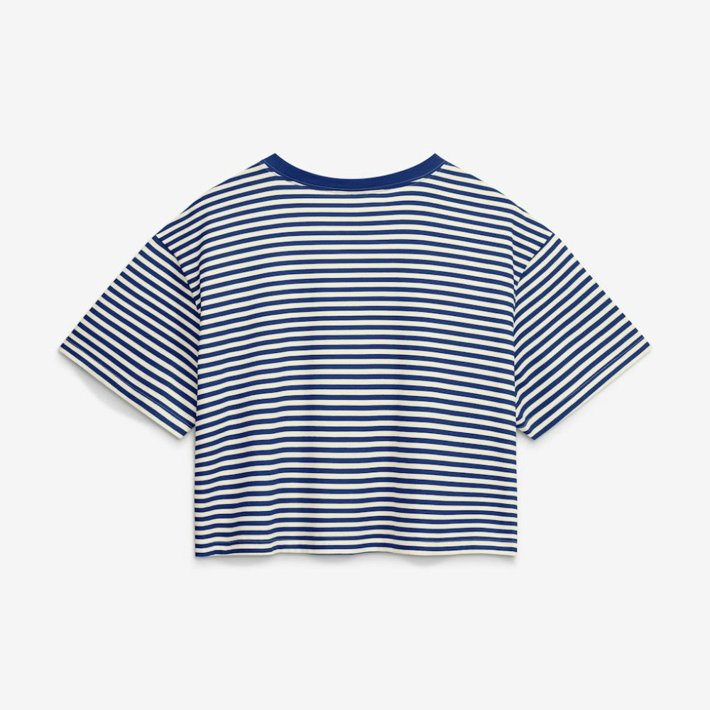 Seattle Mariners Nike Women's Cooperstown Collection Striped Cropped T-Shirt - MLB