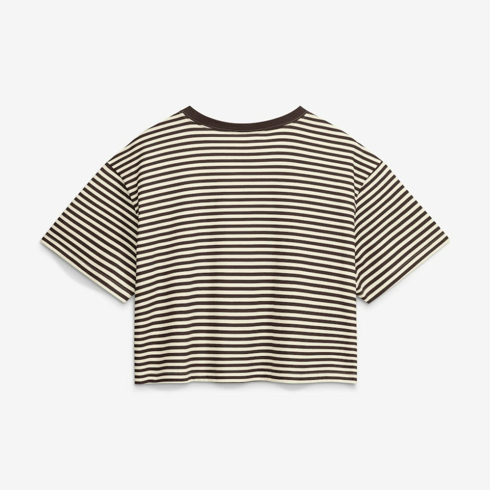 San Diego Padres Nike Women's Cooperstown Collection Striped Cropped T-Shirt - MLB