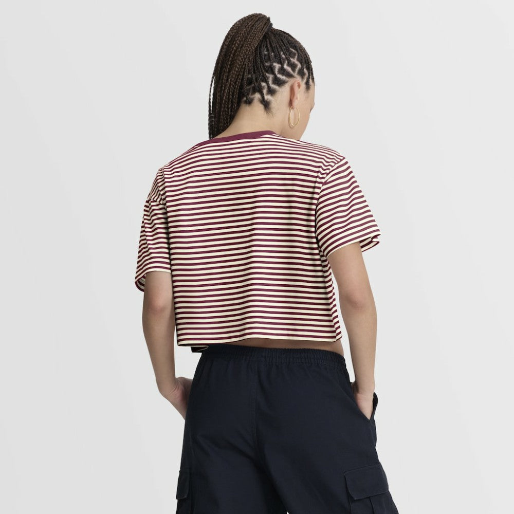 Philadelphia Phillies Nike Women's Cooperstown Collection Striped Cropped T-Shirt - MLB