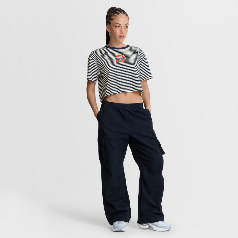 Houston Astros Nike Women's Cooperstown Collection Striped Cropped T-Shirt - MLB