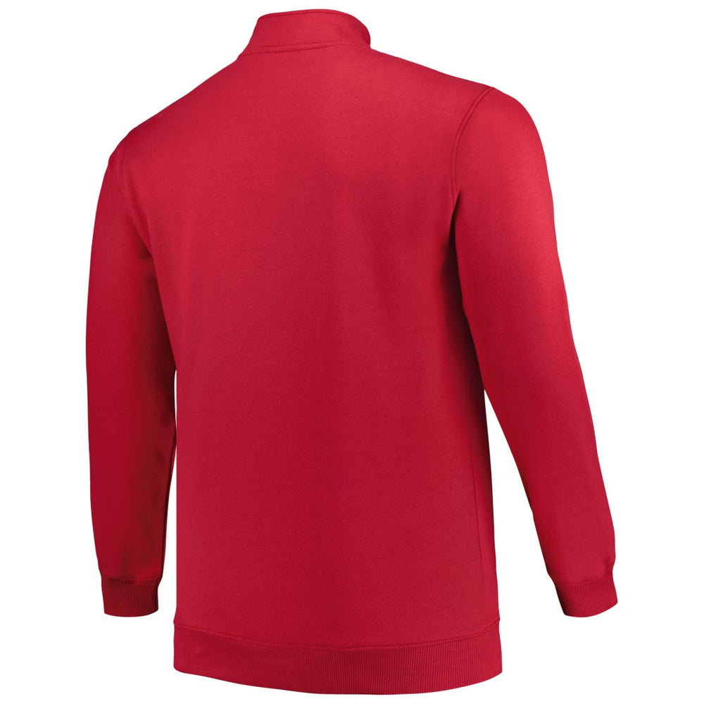 Tampa Bay Buccaneers Profile Big & Tall Fleece Quarter-Zip Jacket Red | NFL