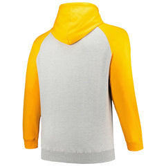 Tampa Bay Buccaneers Profile Big & Tall Favorite Arch Throwback Raglan Pullover Hoodie Heather Gray/Orange | NFL