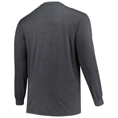Tampa Bay Buccaneers Profile Big & Tall Throwback Long Sleeve T-Shirt Heather Charcoal | NFL