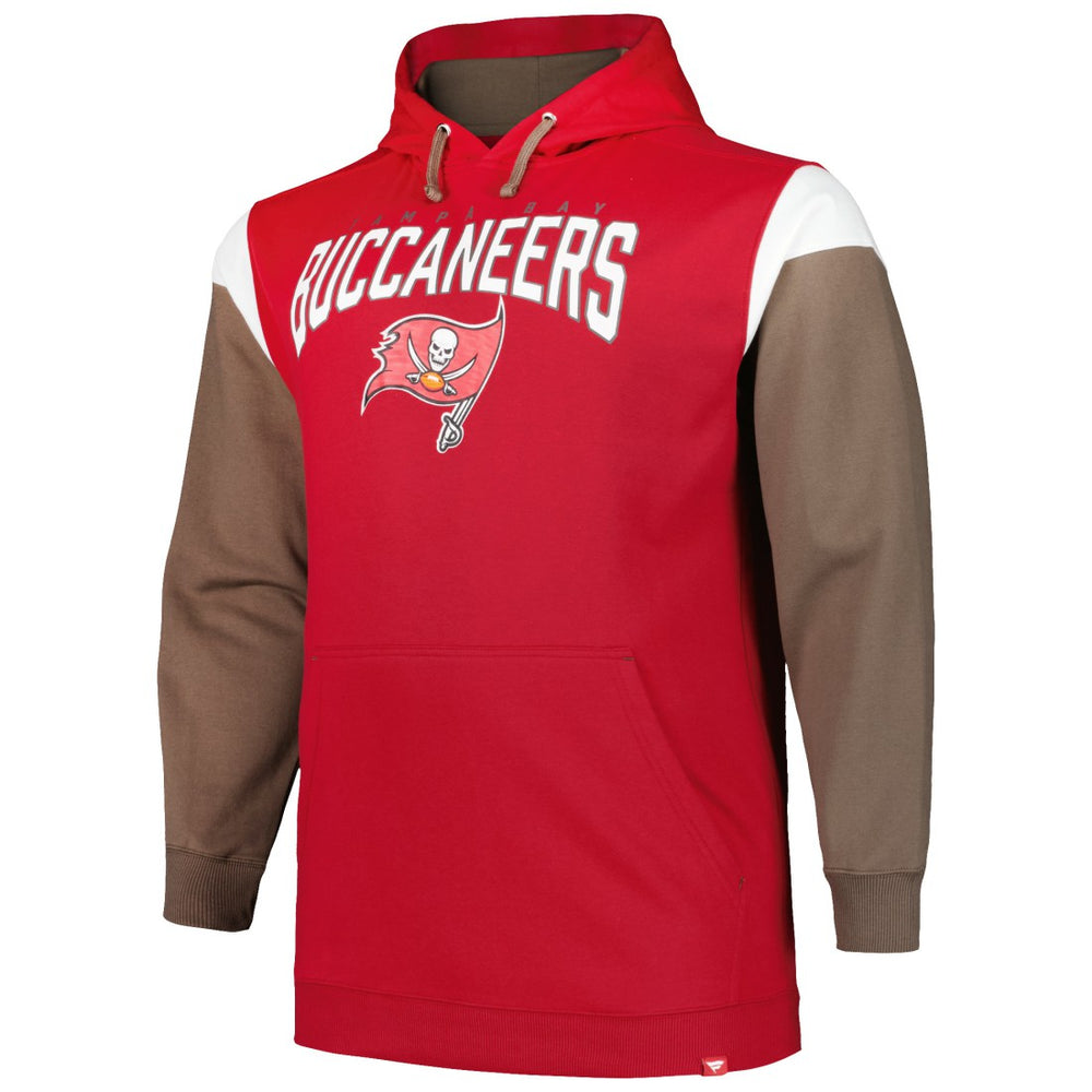 Tampa Bay Buccaneers Profile Big & Tall Trench Battle Pullover Hoodie Red | NFL