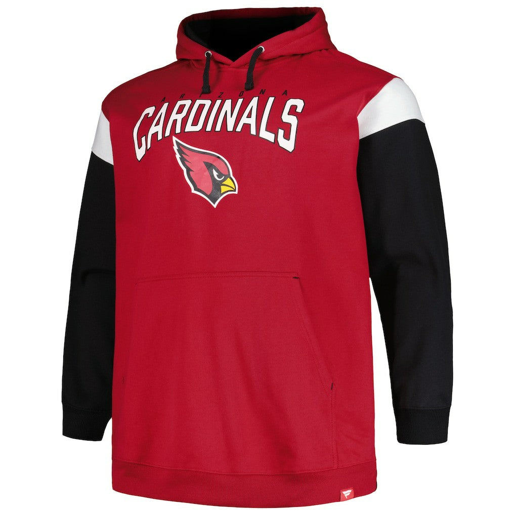 Arizona Cardinals Profile Big & Tall Trench Battle Pullover Hoodie Cardinal | NFL