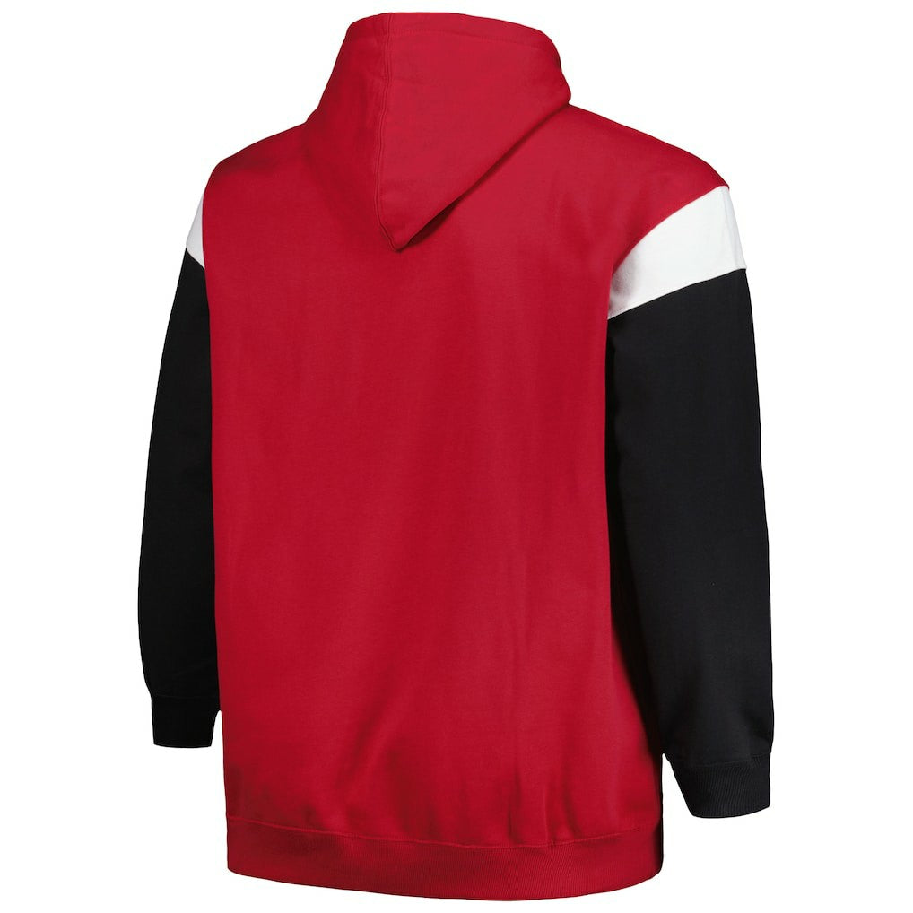 Arizona Cardinals Profile Big & Tall Trench Battle Pullover Hoodie Cardinal | NFL