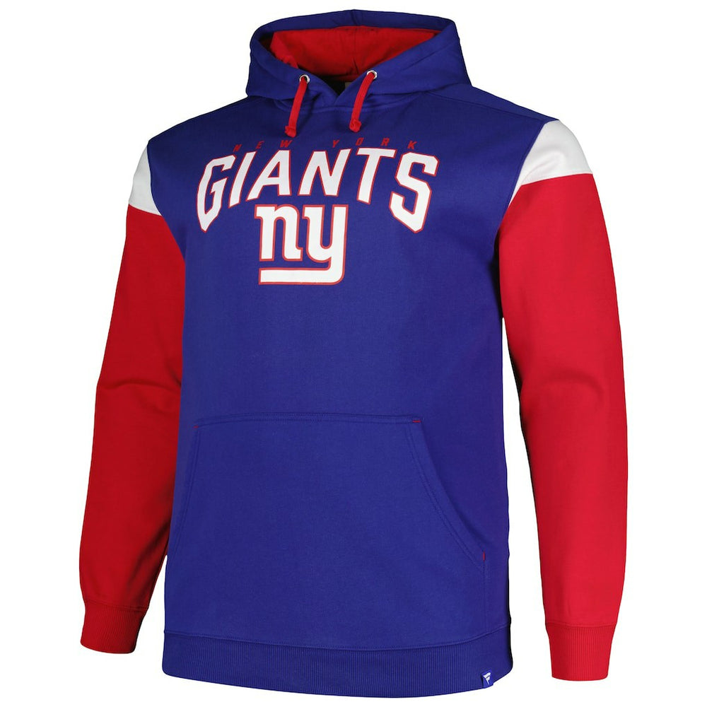 New York Giants Profile Big & Tall Trench Battle Pullover Hoodie Royal | NFL