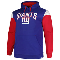 New York Giants Profile Big & Tall Trench Battle Pullover Hoodie Royal | NFL