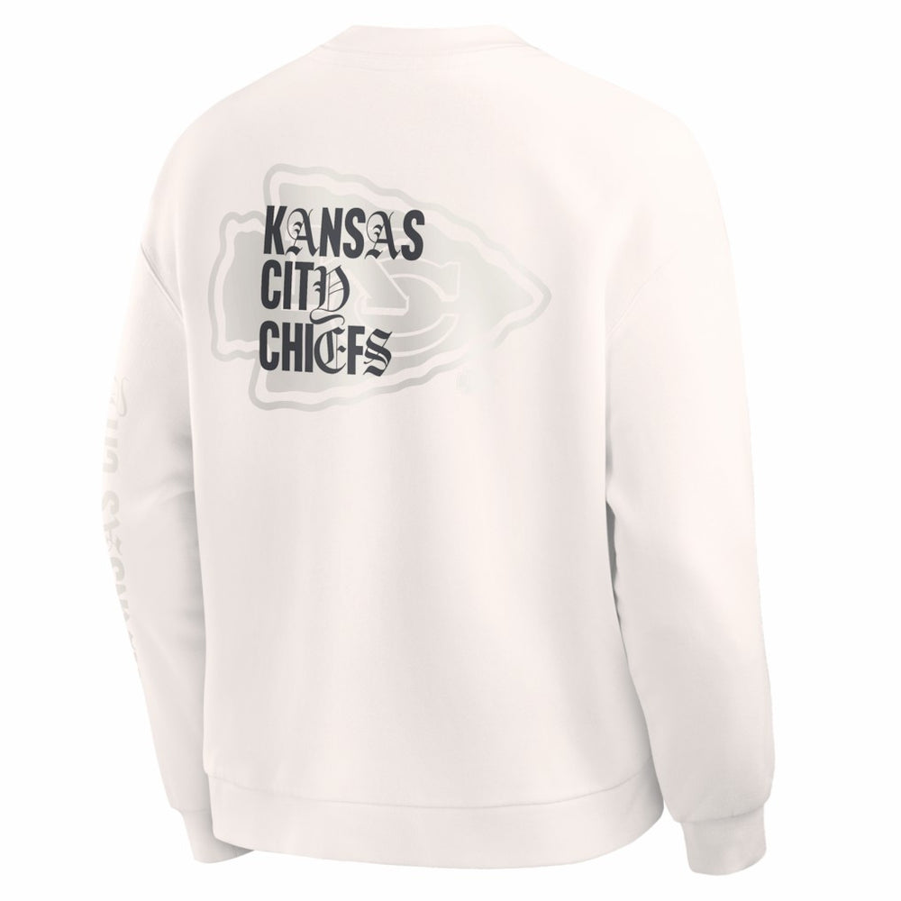 Kansas City Chiefs Oversized Type Play Multi Sweatshirt Cream | Fanatics