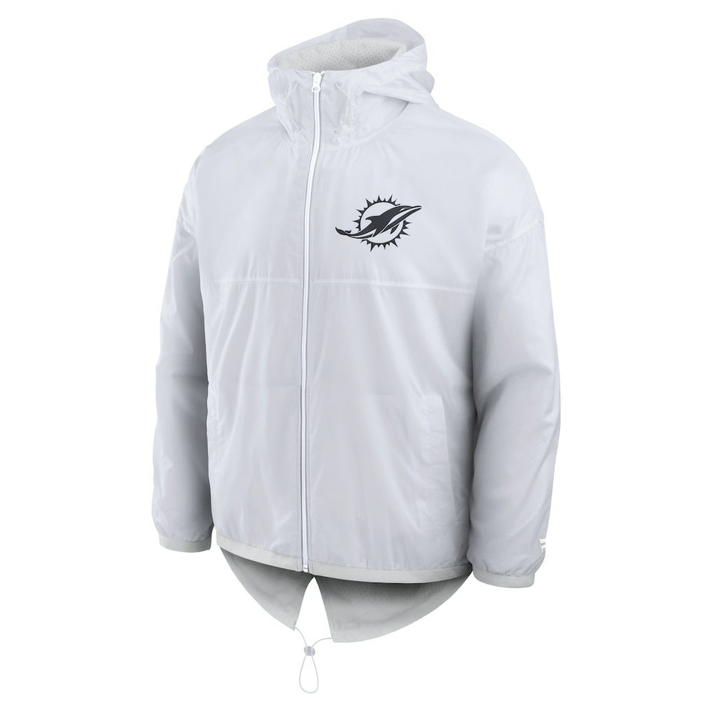 Miami Dolphins Type Play Down Full-Zip Jacket White | Fanatics