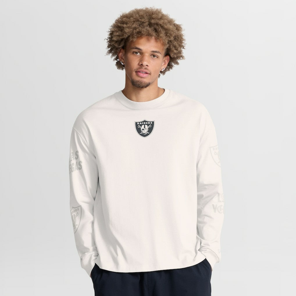 Las Vegas Raiders Oversized Type Play Long Sleeve T-Shirt Gray | Fanatics