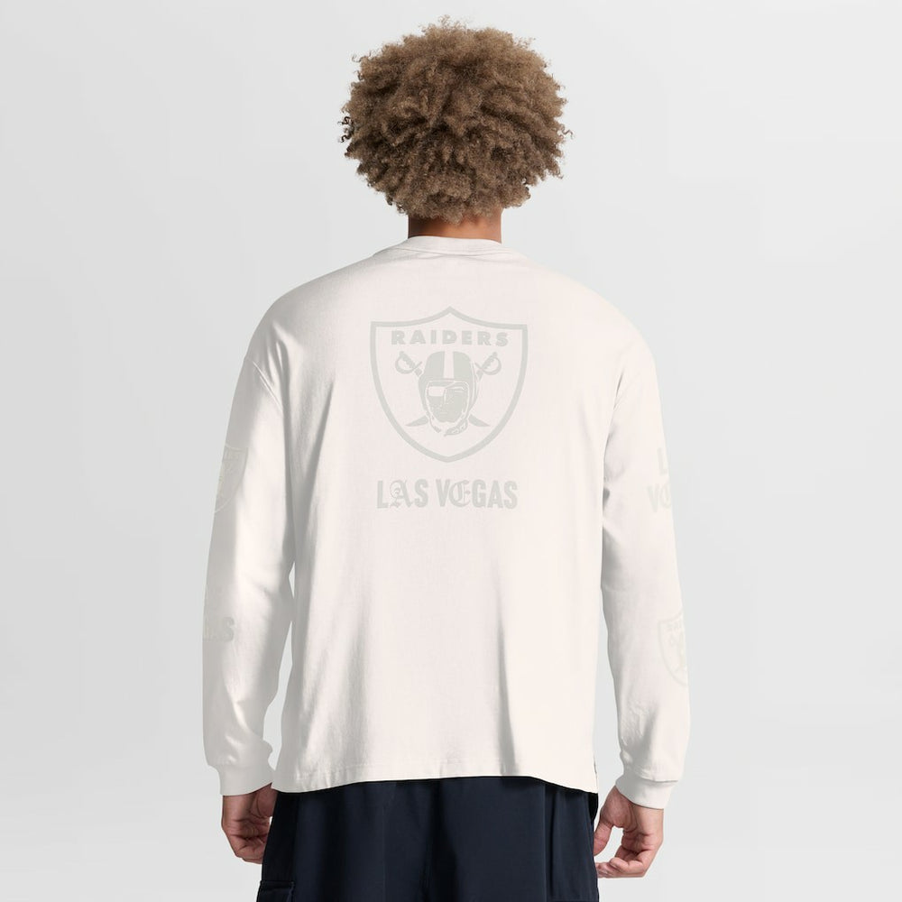 Las Vegas Raiders Oversized Type Play Long Sleeve T-Shirt Gray | Fanatics