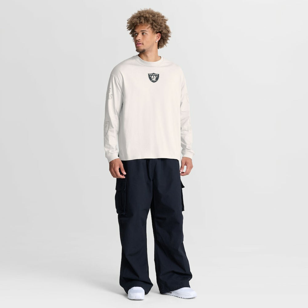 Las Vegas Raiders Oversized Type Play Long Sleeve T-Shirt Gray | Fanatics