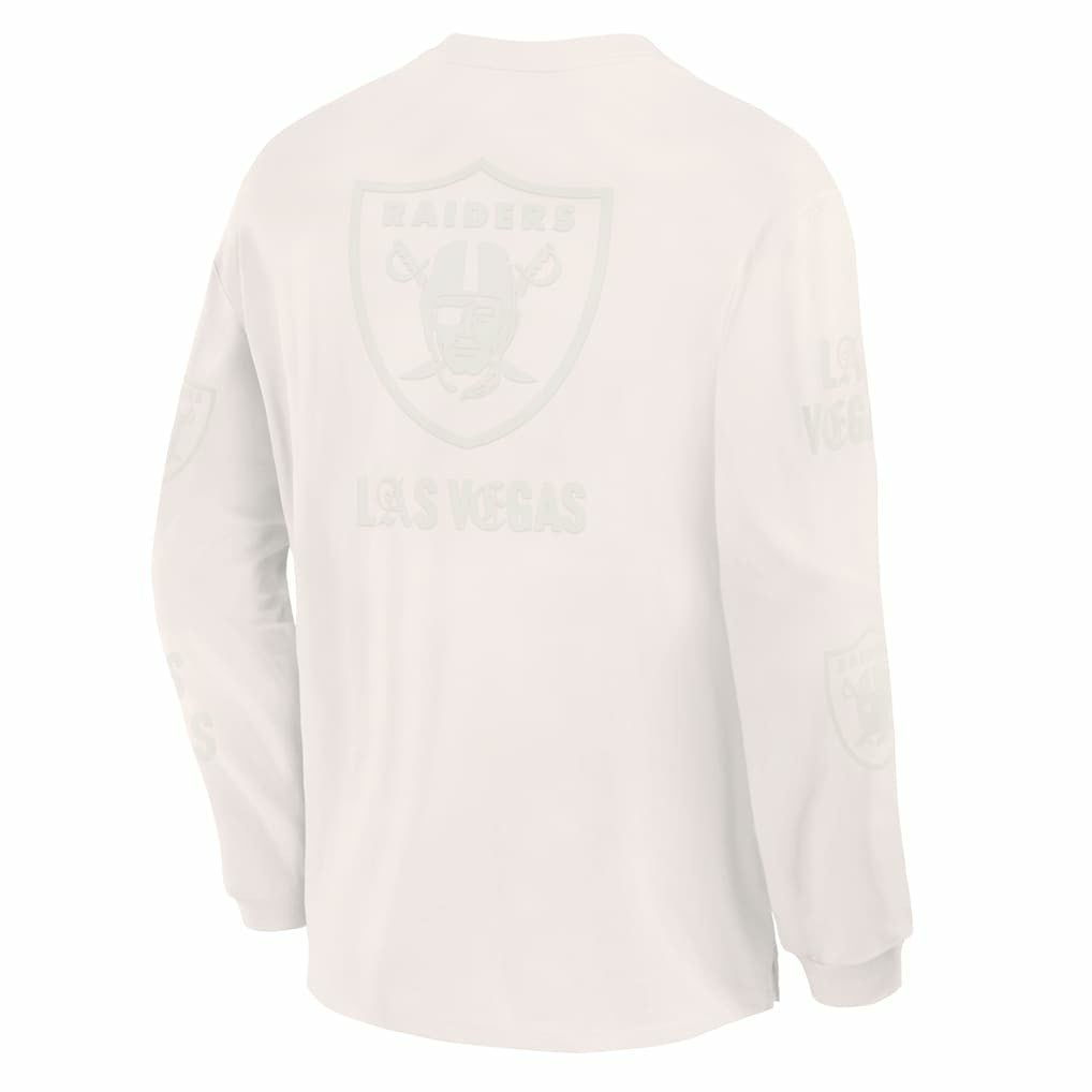 Las Vegas Raiders Oversized Type Play Long Sleeve T-Shirt Gray | Fanatics