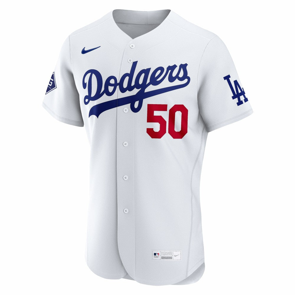 Mookie Betts Los Angeles Dodgers Nike Home Authentic Sponsor Patch Jersey - MLB
