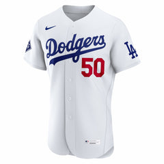 Mookie Betts Los Angeles Dodgers Nike Home Authentic Sponsor Patch Jersey - MLB