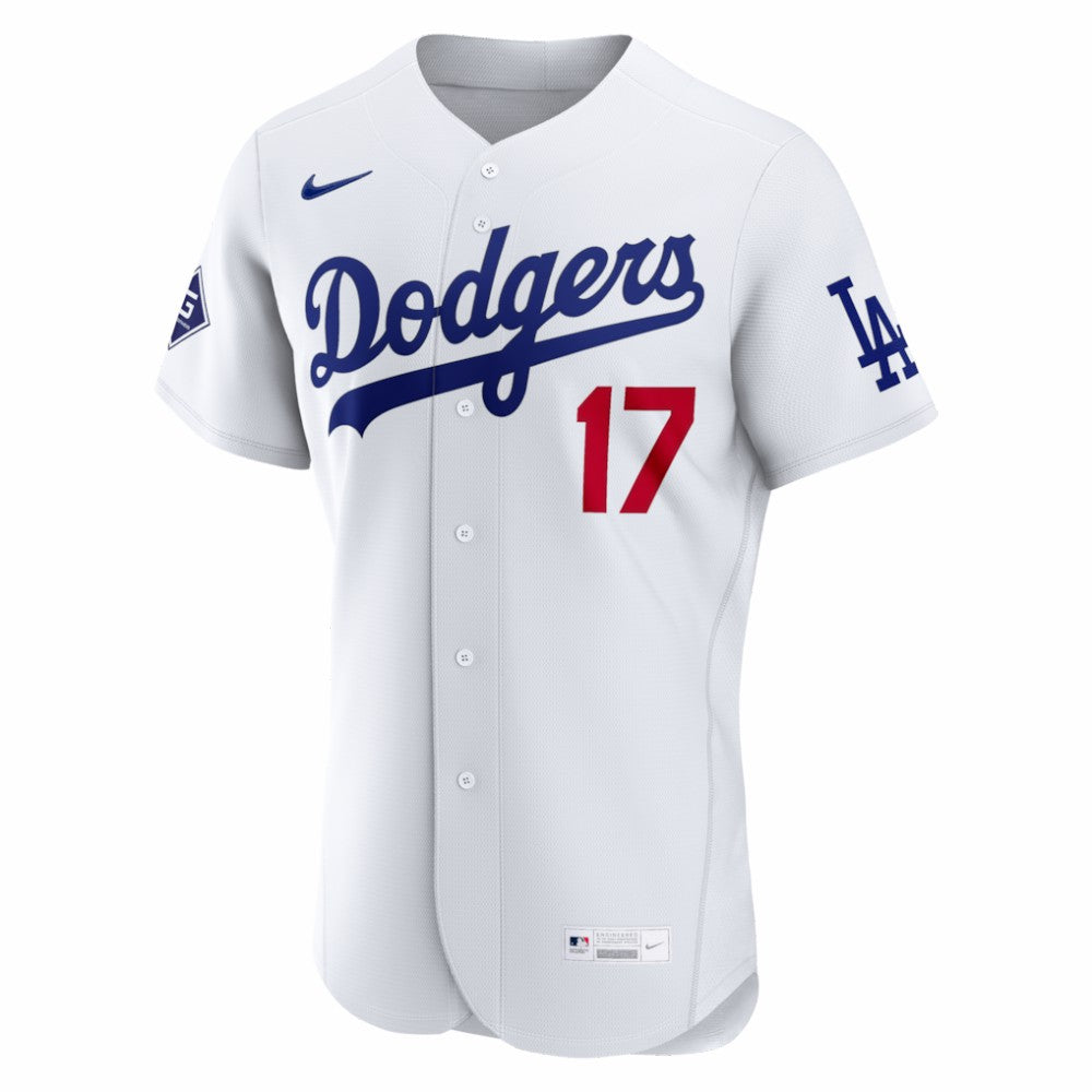 Shohei Ohtani Los Angeles Dodgers Nike Home Authentic Sponsor Patch Jersey - MLB