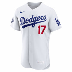 Shohei Ohtani Los Angeles Dodgers Nike Home Authentic Sponsor Patch Jersey - MLB