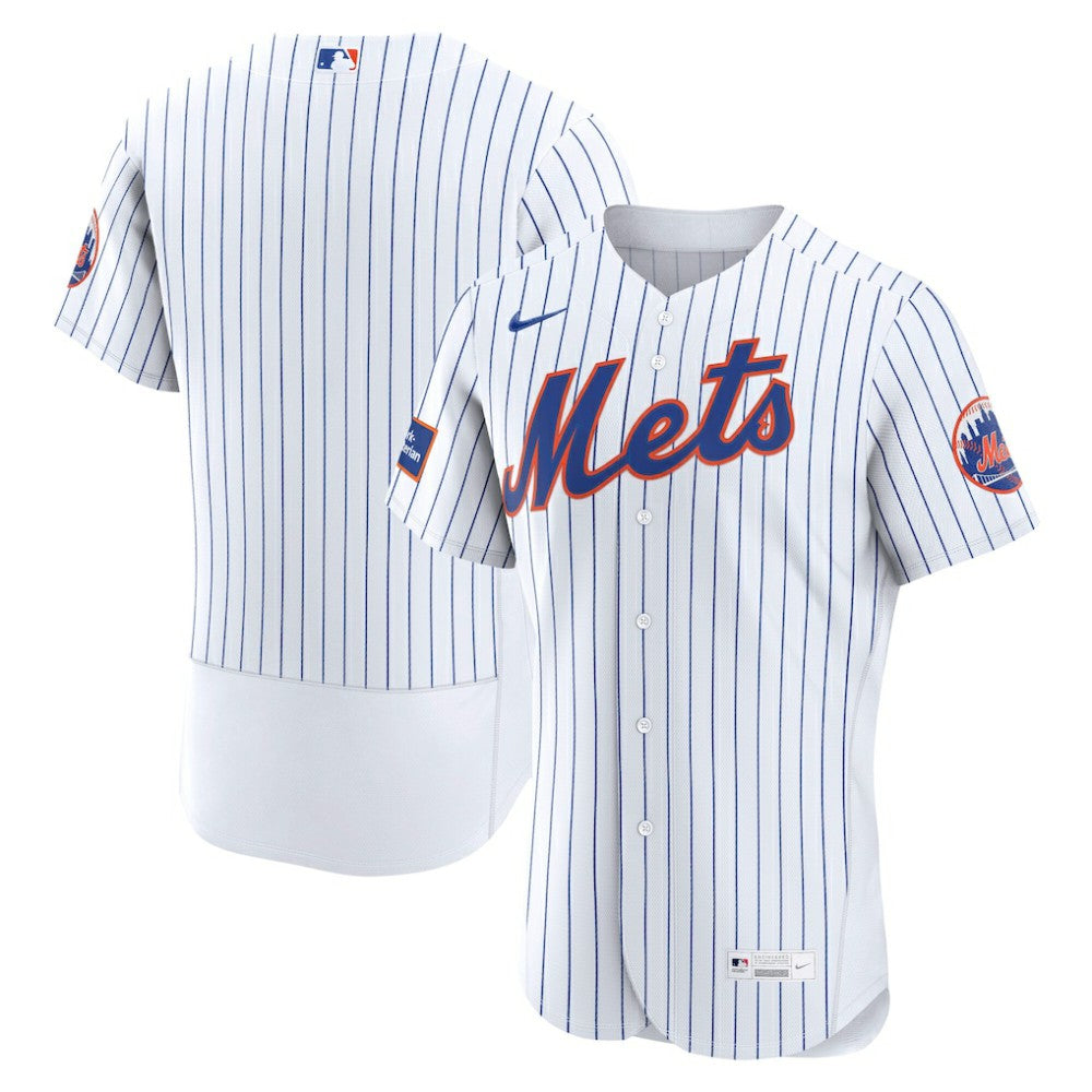 New York Mets Nike Home Sponsor Patch Authentic Jersey - MLB