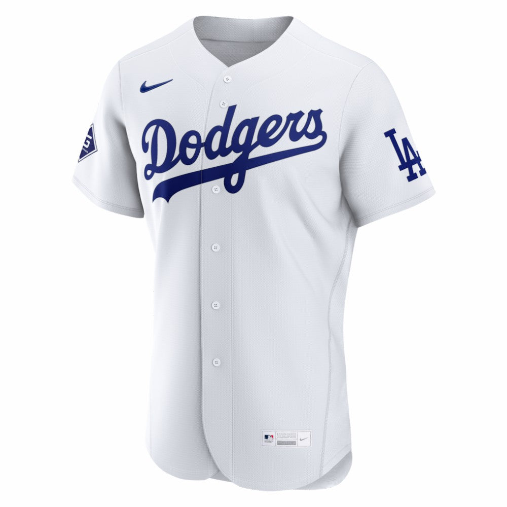 Los Angeles Dodgers Nike Home Sponsor Patch Authentic Jersey - MLB