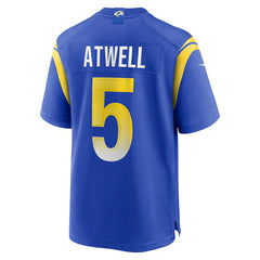 Tutu Atwell Los Angeles Rams Home Game Jersey Royal | Nike for Sale
