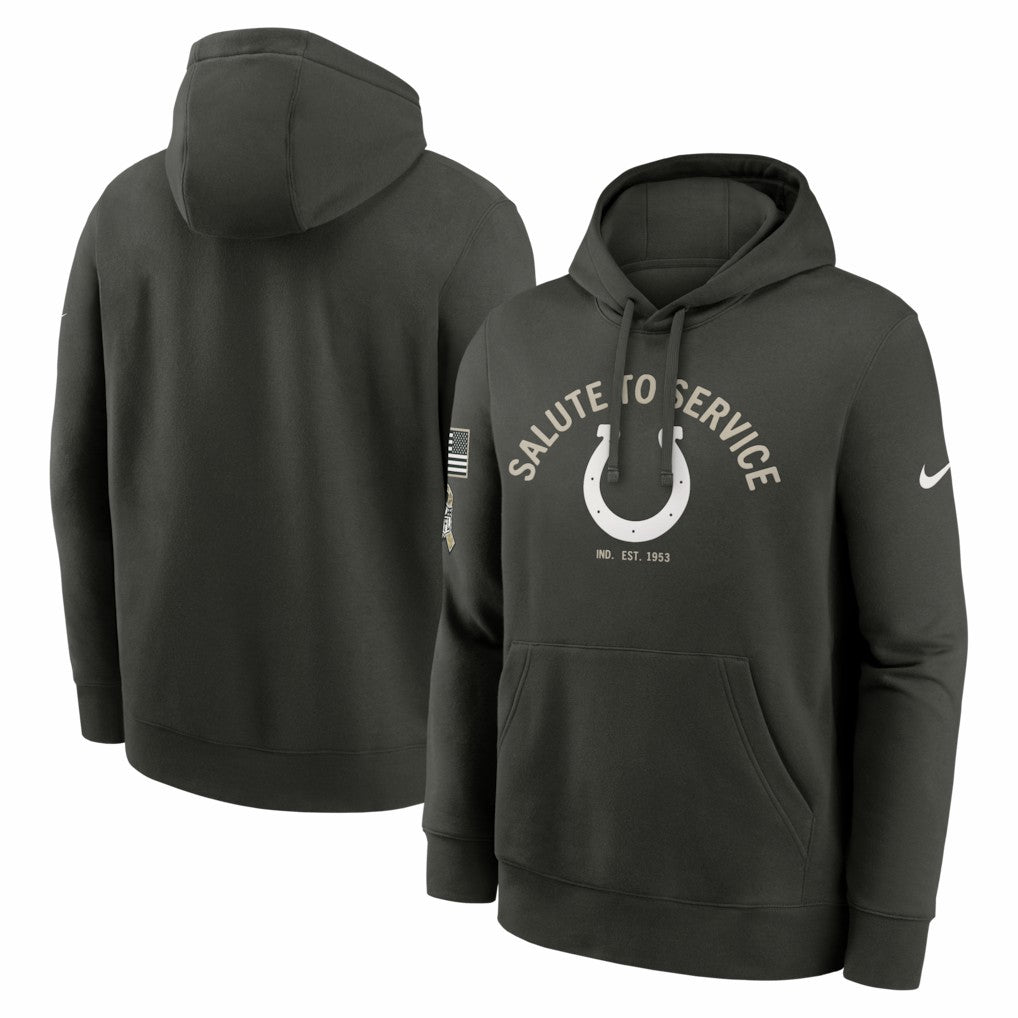 Indianapolis Colts Salute To Service Club Fleece Hoodie Olive | Nike for Sale