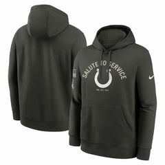 Indianapolis Colts Salute To Service Club Fleece Hoodie Olive | Nike for Sale